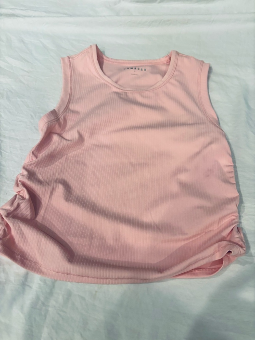 Kamacar Sleeveless Ribbed Tank Top - Light Pink